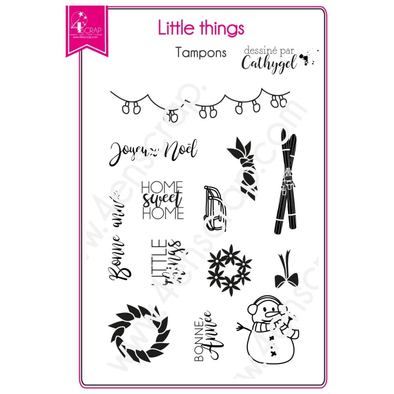 Tampon transparent Scrapbooking Carterie noël - Little things Tampon transparent Scrapbooking Carterie noël - Little things