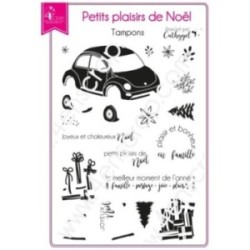 Tampon transparent Scrapbooking Carterie noël - Petits plaisirs de Noël