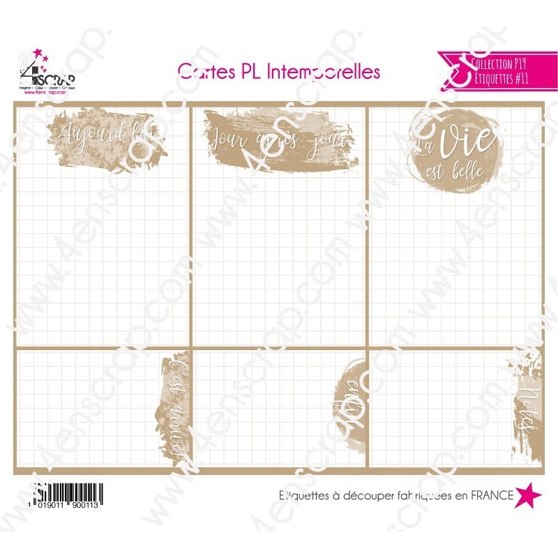 Etiquette à découper Scrapbooking Carterie - Cartes PL intemporelles Etiquette à découper Scrapbooking Carterie - Cartes PL intemporelles