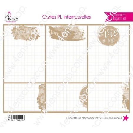 Etiquette à découper Scrapbooking Carterie - Cartes PL intemporelles