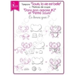 Matrice de coupe Scrapbooking Carterie dent animal enfant - Petite souris Matrice de coupe Scrapbooking Carterie dent animal enfant - Petite souris