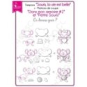 Tampon transparent Scrapbooking Carterie rongeur dent enfant - Souris, la vie est belle