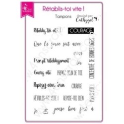Tampon transparent Scrapbooking Carterie santé rétablissement - Rétablis-toi vite ! Tampon transparent Scrapbooking Carterie santé rétablissement - Rétablis-toi vite !