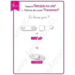 Tampon transparent Scrapbooking Carterie santé rétablissement - Rétablis-toi vite ! Tampon transparent Scrapbooking Carterie santé rétablissement - Rétablis-toi vite !