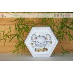 Matrice de coupe Scrapbooking Carterie dent animal enfant - Petite souris Matrice de coupe Scrapbooking Carterie dent animal enfant - Petite souris