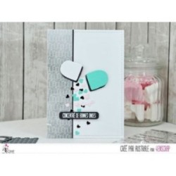 Matrice de coupe Scrapbooking Carterie shaker card coeur - Sequins 3 Matrice de coupe Scrapbooking Carterie shaker card coeur - Sequins 3