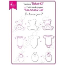 Tampon transparent Scrapbooking Carterie enfant naissance peluche - Bébé 2