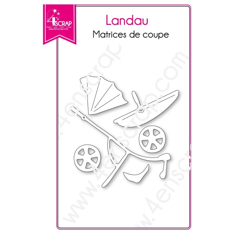 Matrice de coupe Scrapbooking Carterie bébé poussette naissance - Landau Matrice de coupe Scrapbooking Carterie bébé poussette naissance - Landau