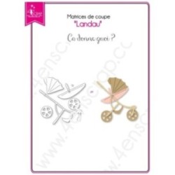Matrice de coupe Scrapbooking Carterie bébé poussette naissance - Landau Matrice de coupe Scrapbooking Carterie bébé poussette naissance - Landau