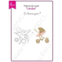 Matrice de coupe Scrapbooking Carterie bébé poussette naissance - Landau