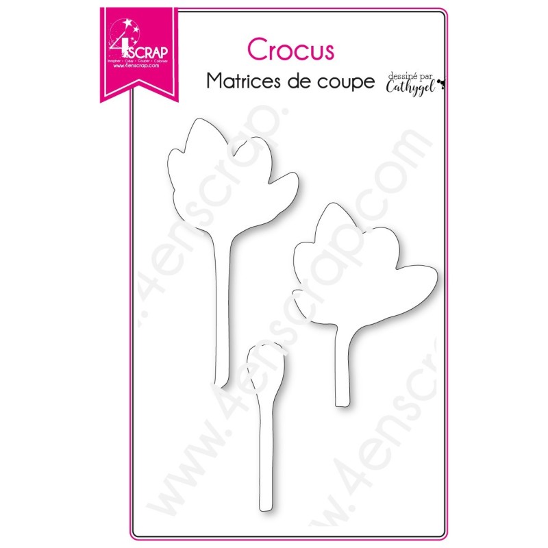 Matrice de coupe Scrapbooking Carterie fleur feuille tige - Crocus Matrice de coupe Scrapbooking Carterie fleur feuille tige - Crocus