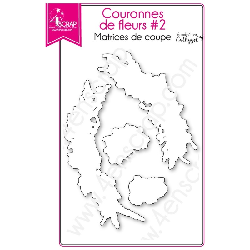 Matrice de coupe Scrapbooking Carterie lierre printemps cerisier - Couronnes de fleurs 2 Matrice de coupe Scrapbooking Carterie lierre printemps cerisier - Couronnes de fleurs 2