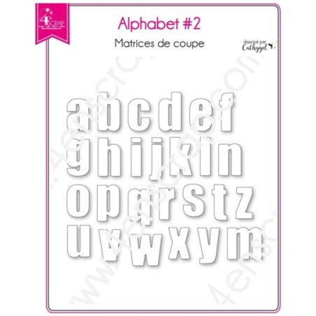 Matrice de coupe Scrapbooking Carterie lettre minuscule mot - Alphabet 2