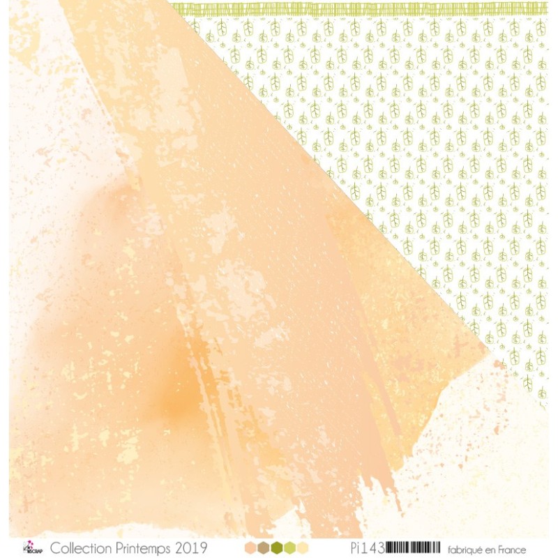 Papier imprimé Scrapbooking Carterie - "Aquarelle saumon sur fond blanc" Papier imprimé Scrapbooking Carterie - "Aquarelle saumon sur fond blanc"