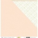 Papier imprimé Scrapbooking Carterie - "Petits pois saumon sur fond saumon"