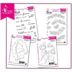 Tampon transparent matrice die Scrapbooking Carterie - Pack "Carterie 2"