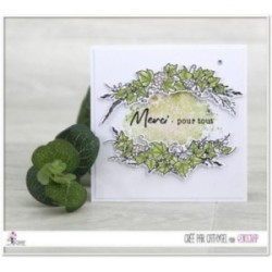 Tampon transparent Scrapbooking Carterie printemps été feuille - Couronnes de fleurs Tampon transparent Scrapbooking Carterie printemps été feuille - Couronnes de fleurs