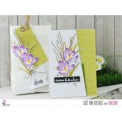 Tampon transparent Scrapbooking Carterie crocus fleur bonheur - La vie est belle Tampon transparent Scrapbooking Carterie crocus fleur bonheur - La vie est belle