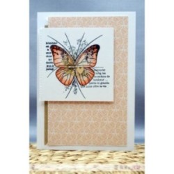 Tampon transparent Scrapbooking Carterie bonheur papillon printemps - Happiness