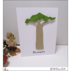 Matrice de coupe Scrapbooking Carterie arbre savane tronc - Baobab