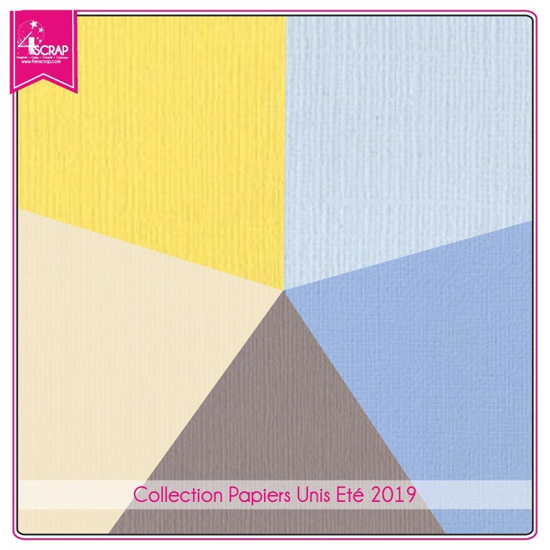 Pack Papier Uni Scrapbooking Carterie - Eté 2019 Pack Papier Uni Scrapbooking Carterie - Eté 2019