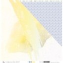 Papier imprimé Scrapbooking Carterie - "Aquarelle jaune & grise sur fond blanc"