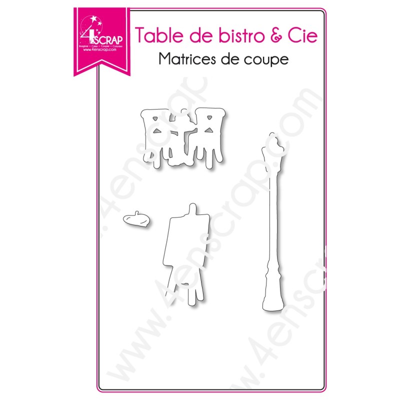 Matrice de coupe Scrapbooking Carterie lampadaire paris chevalet - Table de bistro & Cie Matrice de coupe Scrapbooking Carterie lampadaire paris chevalet - Table de bistro & Cie