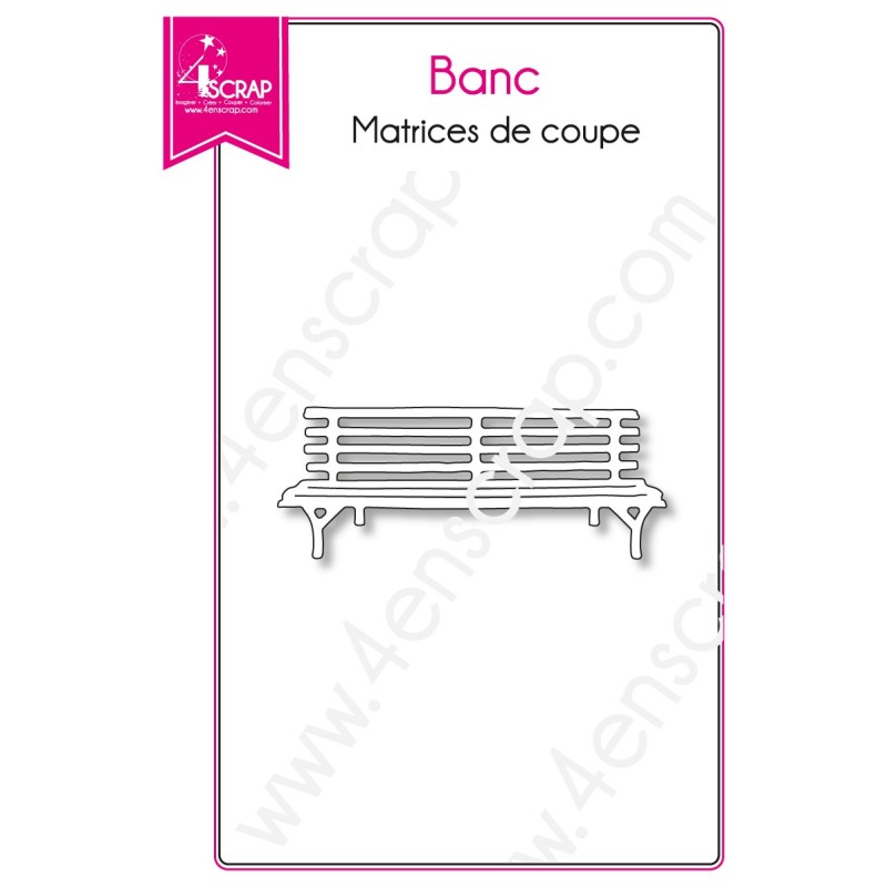 Matrice de coupe Scrapbooking Carterie ville parc urbain - Banc Matrice de coupe Scrapbooking Carterie ville parc urbain - Banc