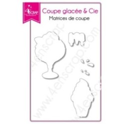 Matrice de coupe Scrapbooking Carterie glace été cornet - Coupe glacée & Cie