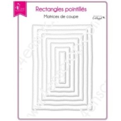 Matrice de coupe Scrapbooking Carterie forme cadre - Rectangles pointillés