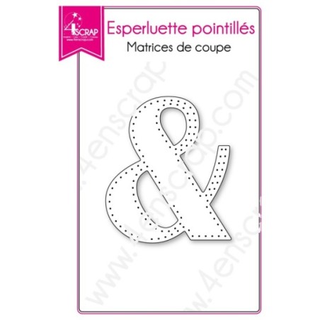 Matrice de coupe Scrapbooking Carterie caractère spécial - Esperluette pointillés