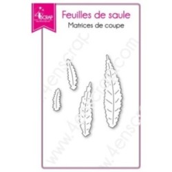 Matrice de coupe Scrapbooking Carterie arbre nature - Feuilles de saule