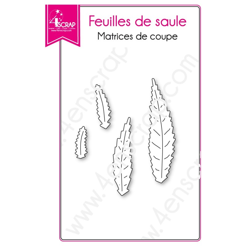 Matrice de coupe Scrapbooking Carterie arbre nature - Feuilles de saule Matrice de coupe Scrapbooking Carterie arbre nature - Feuilles de saule