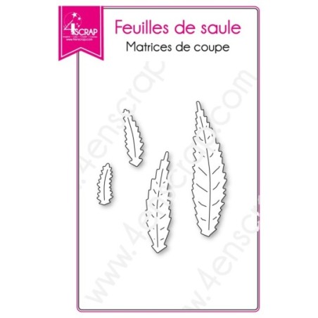 Matrice de coupe Scrapbooking Carterie arbre nature - Feuilles de saule