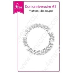 Matrice de coupe Scrapbooking Carterie mot fête évènement - Bon anniversaire 2