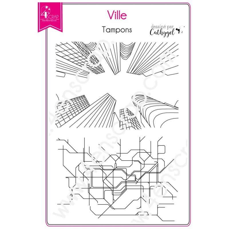 Tampon transparent Scrapbooking Carterie métro plan urbain - Ville Tampon transparent Scrapbooking Carterie métro plan urbain - Ville