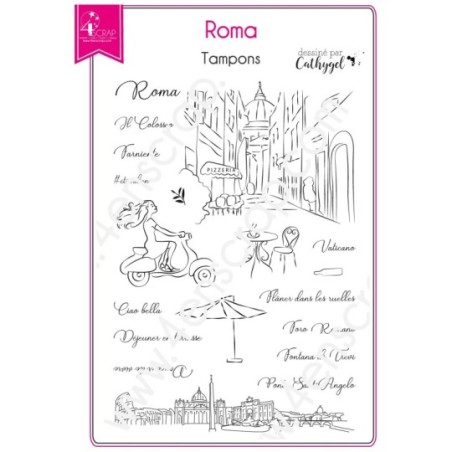 Tampon transparent Scrapbooking Carterie capitale italie ville - Roma