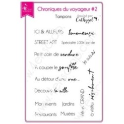Clear Stamp Scrapbooking Card making Text Travel City - Traveler's Chronicles 2