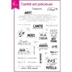 Tampon transparent Scrapbooking Carterie amour relation bonheur - L'amitié est précieuse