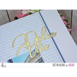 Matrice de coupe Scrapbooking Carterie mot italie bonheur - Dolce vita Matrice de coupe Scrapbooking Carterie mot italie bonheur - Dolce vita