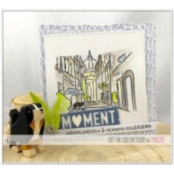 Matrice de coupe Scrapbooking Carterie moment découverte voyage - Mots en transparence