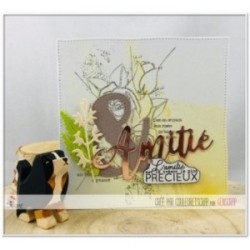 Matrice de coupe Scrapbooking Carterie mot relation amour - Amitié 2 Matrice de coupe Scrapbooking Carterie mot relation amour - Amitié 2