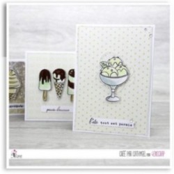 Matrice de coupe Scrapbooking Carterie glace été cornet - Coupe glacée & Cie