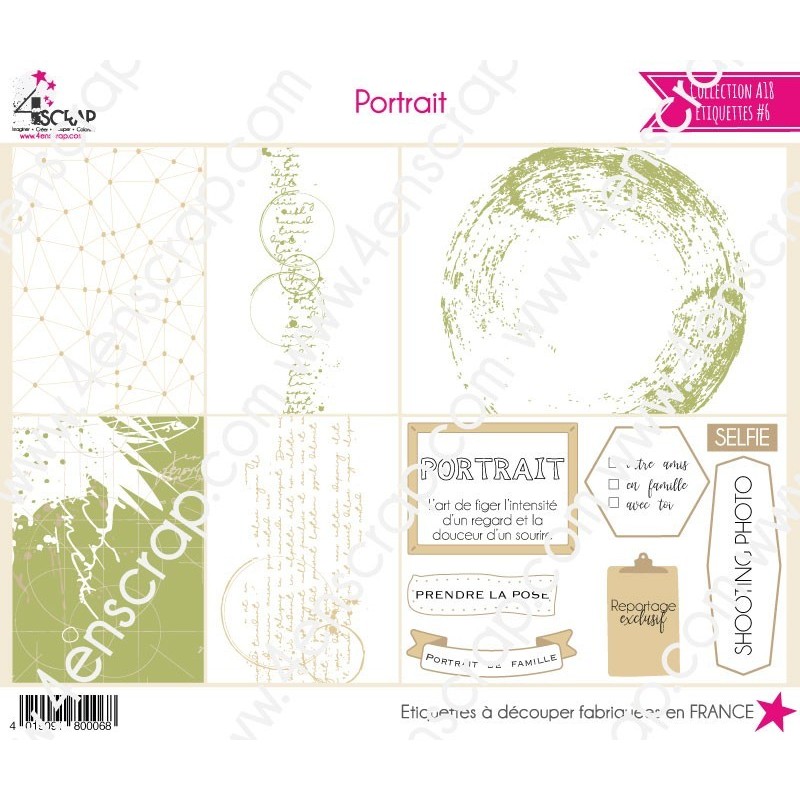 Etiquette à découper Scrapbooking Carterie - Portrait Etiquette à découper Scrapbooking Carterie - Portrait