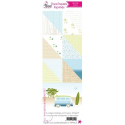 Pack Papier Imprimé Scrapbooking Carterie - Eté 2018 Pack Papier Imprimé Scrapbooking Carterie - Eté 2018
