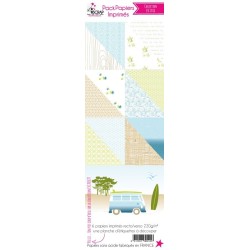 Pack Papier Imprimé Scrapbooking Carterie - Eté 2018