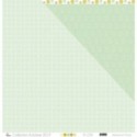 Papier imprimé Scrapbooking Carterie - "briques vertes sur fond blanc"