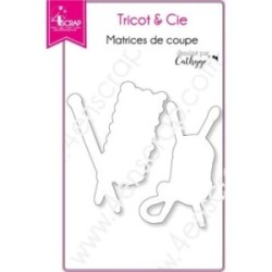Tricot & Cie - Matrice de coupe Scrapbooking Carterie laine aiguille