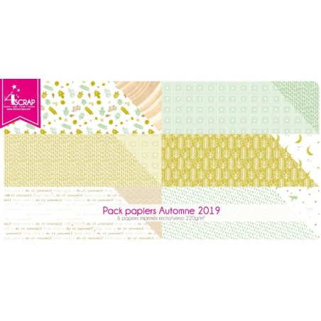 Printed Paper Scrapbooking Card Pack - Winter 2018