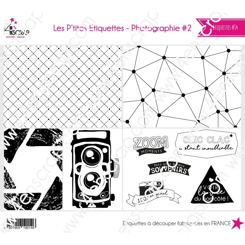 Etiquette à découper Scrapbooking - Les p'tites Etiquettes Photographie 2 Etiquette à découper Scrapbooking - Les p'tites Etiquettes Photographie 2